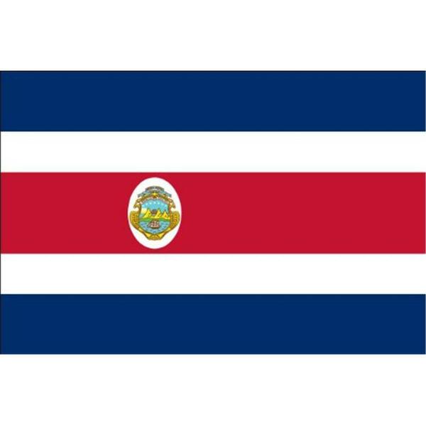 Ss Collectibles 3 ft. x 5 ft. Nyl-Glo Costa Rica Flag SS3318828